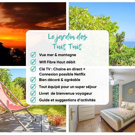 Le Jardin Des Tuit Tuit * Vue Mer * Cozy Saint-Leu Bagian luar foto