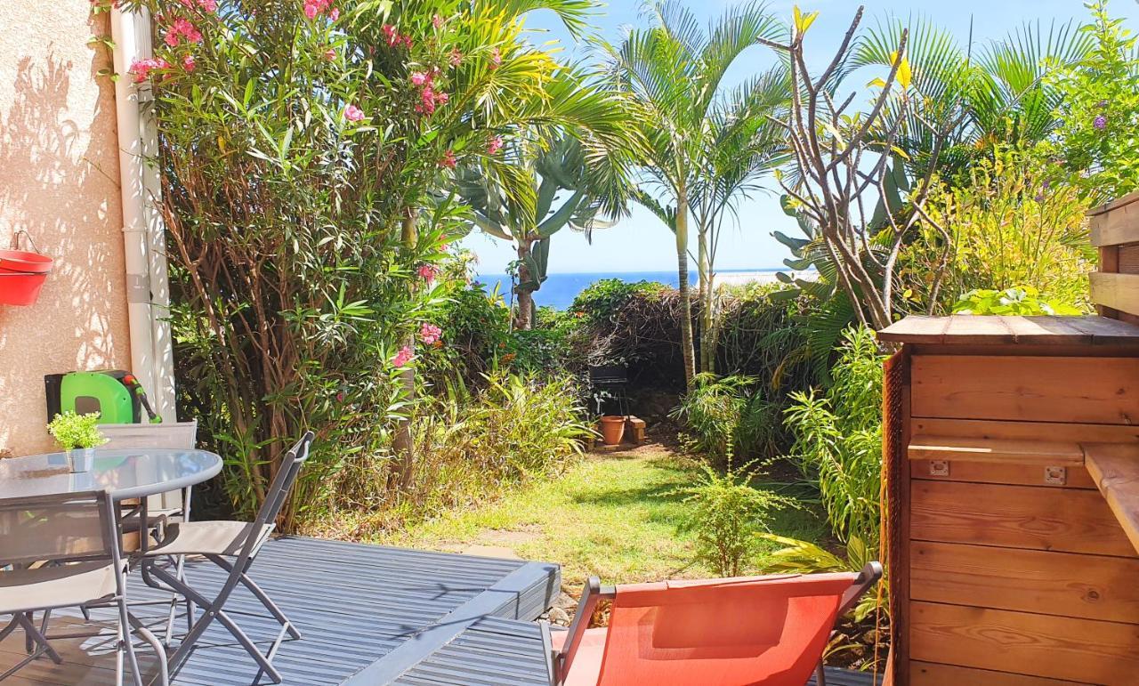 Le Jardin Des Tuit Tuit * Vue Mer * Cozy Saint-Leu Bagian luar foto