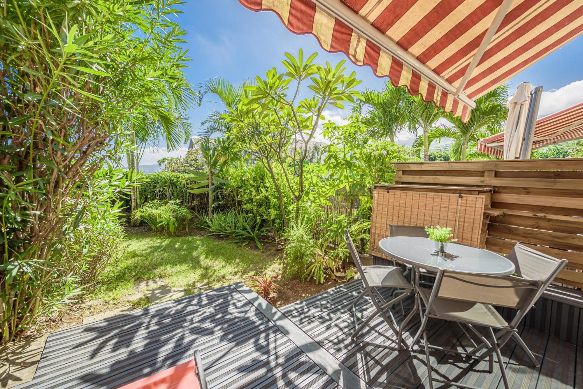 Le Jardin Des Tuit Tuit * Vue Mer * Cozy Saint-Leu Bagian luar foto